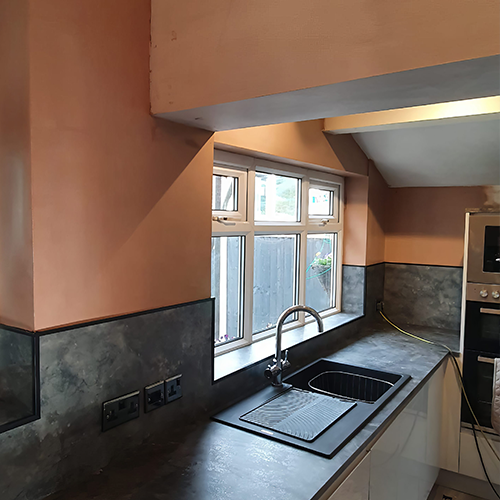 Plastered Kitchen